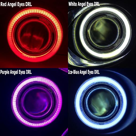 適用: MAZDA6 2013~2016 COB エンジェルアイ LED DRL フォグライト レンズ キセノンバルブキット レッド エンジェルアイ～アイスブルー エンジェルアイ 4300K・6000K AL-LL-6176 AL Car parts