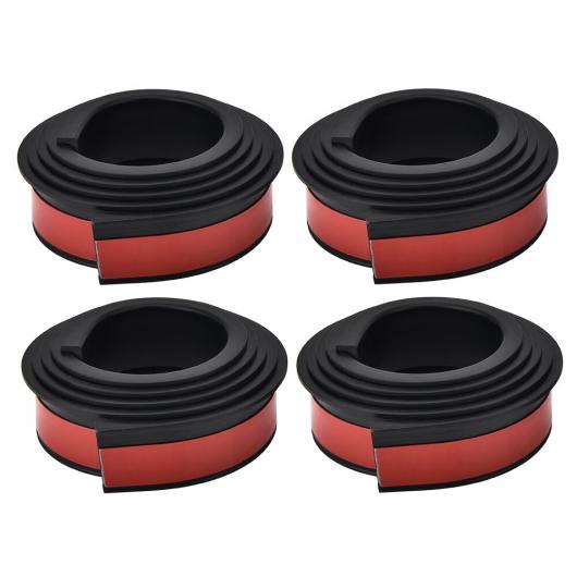 1.5MX3.8CM ホイール 保護 ユニバーサル ラバー アーチ プロテクター ホイール ステッカー エクステリア アクセサリー 4ピース 4ピース ブラック AL-LL-0041 AL Exterior parts for cars