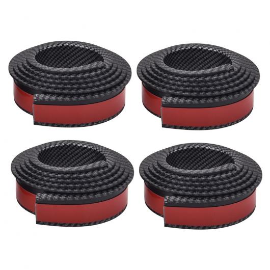 1.5MX3.8CM ホイール 保護 ユニバーサル ラバー アーチ プロテクター ホイール ステッカー エクステリア アクセサリー 4ピース 4ピース カーボンファイバー AL-LL-0041 AL Exterior parts for cars