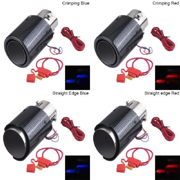 送料無料 Al ユニバーサル エキゾースト チップ その他 ライト パイプ マフラー パイプ Led レッド ブルー ライト シングル アウトレット エキゾースト パイプ テール スロート タイプ1 タイプ4 Al Ll 0004 その他 Thowheedvideo Com