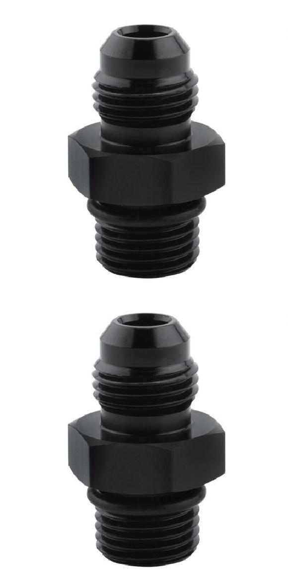 ブラック フレア O リング ボス ORB オス アダプタ オイル ガス コネクタ ユニバーサル AN8 AN8・AN10 AN10 AL-LL-0009 AL Car parts