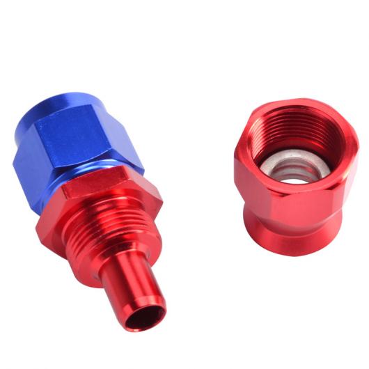 AN8 PTFE ホース エンド アダプタ 適用: PTFE アルミニウム オイル フューエル ライン フィッティング キット レッド-ブルー ストレート AL-LL-0625 AL Car parts
