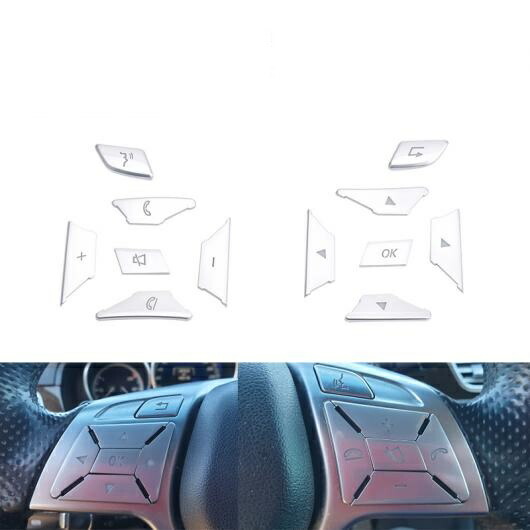 ステアリング ホイール ボタン スイッチ トリム カバー ステッカー 適用: メルセデス ベンツ A B C E ML GL CLA GLA GLK SL SLK クラス W176 W246 AL-LL-0850 AL Interior parts for cars