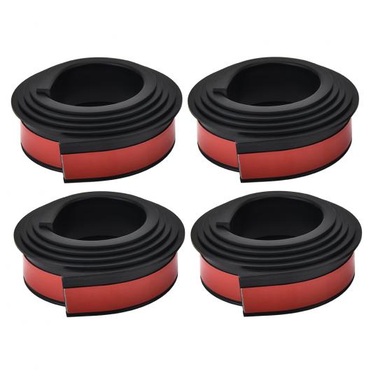 ユニバーサル 2ピース 4ピース 1.5MX3.8CM ラバー ホイール アーチ 保護 ホイール 保護 ホイール ステッカー 4ピース ブラック AL-LL-1029 AL Exterior parts for cars