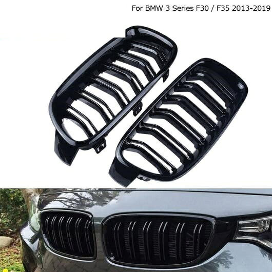 1 ペア フロント グリル 光沢ブラック フロント グリル 適用: BMW 3シリーズ F30 F31 F35 2013-2019 レーシング グリル AL-LL-0978 AL Exterior parts for cars 12,297円