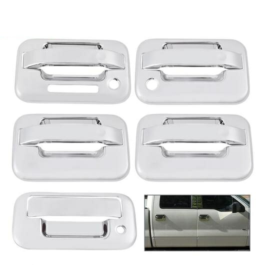 適用: 2004-2014 フォード/FORD F150 クローム ドア ハンドル キー パッド + テールゲート ハンドル カバー 4ドア AL-LL-1080 AL Exterior parts cars｜オートパーツエージェンシー