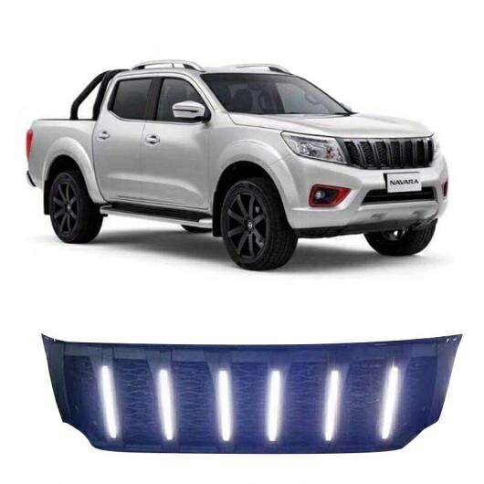 フロント グリル 適用: 日産 ナバラ フロンティア 2018 グリル 日産 ナバラ NP300 2015-2019 2020 ラプター グリル カバー ナバラ NP300 グリル ライト AL-LL-1422 AL Exterior parts for cars|オートパーツエージェンシー