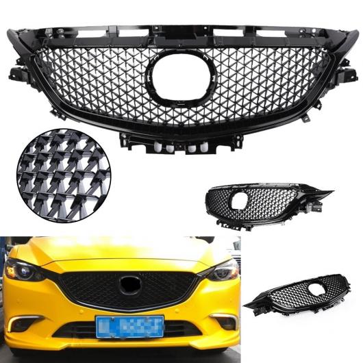 ブラック ABS フロント バンパー グリル アッパー メッシュ グリル 適用: 2017 2018 MAZDA6 GJ GL アテンザ AL-LL-1275 AL Exterior parts for cars