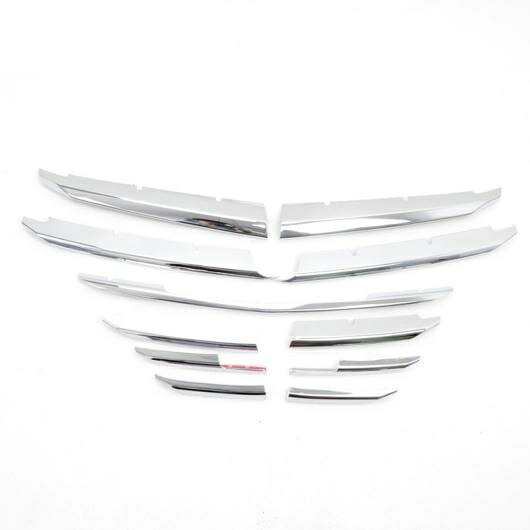フロント バンパー グリル カバー トリム 適用: MAZDA3 アクセラ 2014 2015 2016 ABS クローム ヘッド グリル ストリップ アクセサリー 11ピース AL-LL-1347 AL Exterior parts for cars|オートパーツエージェンシー