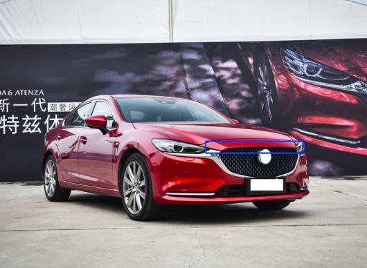 適用: MAZDA6 アテンザ 2018 2019 2020 ABS クローム フロント フード ボンネット グリル バンパー リップ メッシュ トリム カバー AL-LL-1464 AL Exterior parts for cars