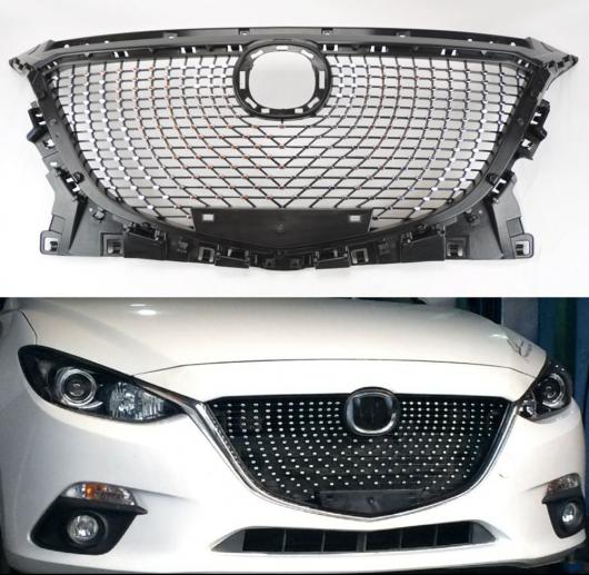 フロント グリル アッパー グリル 適用: 2014 2015 2016 MAZDA3 メッシュ AMA AL-LL-1506 AL Exterior parts for cars 36,550円
