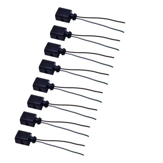 OEM 2ピン ブラック フラット プラグ 適用: フォルクスワーゲン/VOLKSWAGEN アウディ/AUDI 1J0 973 702 ゴルフ パサート ティグアン ジェッタ A1 A2 A3 A4 A5 A6 A7 A8 Q3 Q5 Q7 8ピース AL-LL-4823 AL Car parts