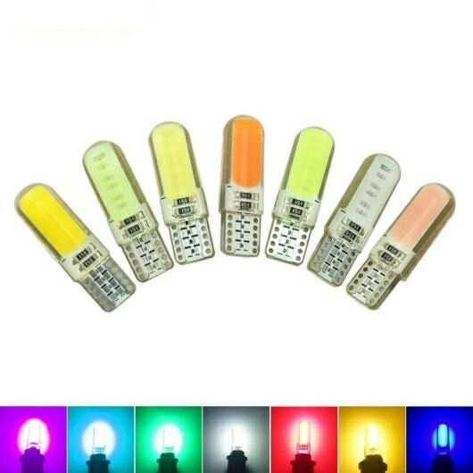 50ピース オート T10 194 168 W5W COB 12 チップ シリカ LED ドア ライセンス LED ライト バルブ ウェッジ ライト ホワイト~クリスタルブルー AL-LL-6592 AL Car parts