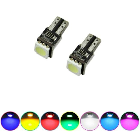 50ピース T5 CAN-BUS LED ダッシュボード ライト エラー 5050SMD 1-LED サイド ウェッジ LED ランプ バルブ ホワイト～クリスタルブルー AL-LL-6859 AL Car parts