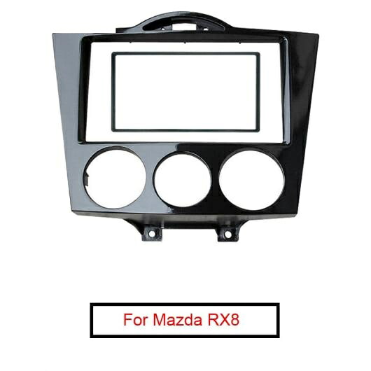 2DIN ブラック オーディオ ラジオ フレーム 適用: マツダ RX8 2003-2008 ステレオ プレート トリム パネル ダッシュ マウント キット AL-LL-7272 AL Interior parts for cars