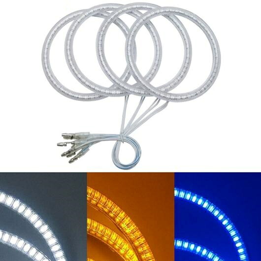 1セット 4×100mm オート SMD エンジェルアイ ライト HALO リング DRL 適用: ボルボ/VOLVO S40 ヘッドライト ホワイト イエロー ブルー ホワイト～イエロー AL-LL-7602 AL Car parts