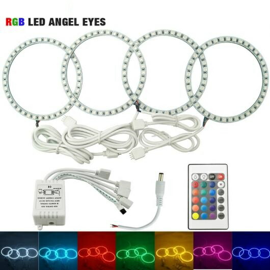 1セット RGB 5050SMD LED フラッシュ エンジェルアイ HALO リング ライト 適用: BMW E30/E32/E34 DRL ヘッドライト AL-LL-7613 AL Car parts