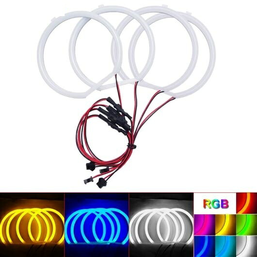 1セット オート HALO リング コットン ライト SMD LED エンジェルアイ 適用: BMW E39 OEM（01-03）DRL ホワイト イエロー ブルー RGB ホワイト～イエロー AL-LL-7622 AL Car parts