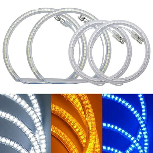 1セット オート SMD エンジェルアイ ライト HALO リング DRL 適用: BMW E87 ヘッドライト ホワイト イエロー ブルー ホワイト～イエロー AL-LL-7627 AL Car parts