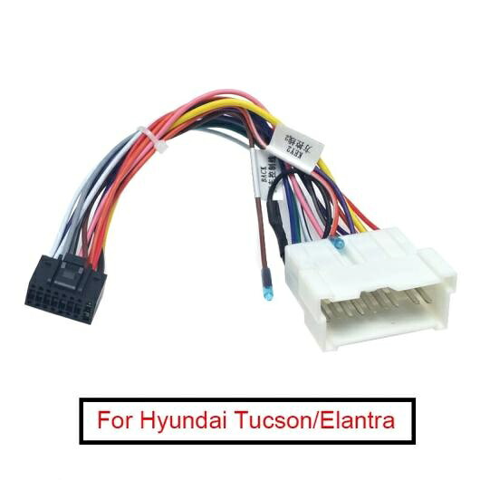 1ピース ステレオ ラジオ 16PIN アダプタ 配線 ハーネス 適用: ヒュンダイ/現代/HYUNDAI ツーソン エラントラ オーディオ パワー ケーブル ワイヤー プラグ プレイ AL-LL-7845 AL Car parts