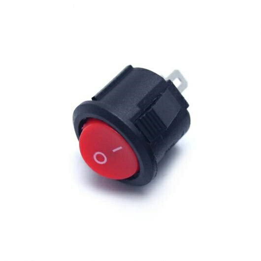 40ピース 2-ピン 16.5mm DIA ラウンド ボタン 3A/250V 6A/125V/オート/ボート ロッカー SPST スイッチ AL-LL-8266 AL Car parts
