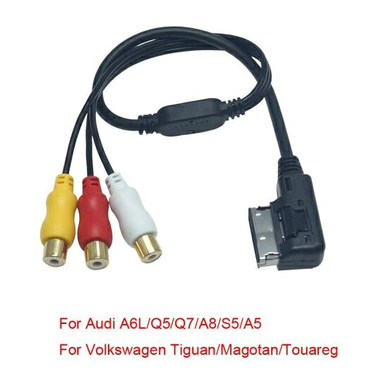 10ピース メディア ミュージック 3-RCA メス MDI/AMI インターフェース AUX ケーブル 適用: アウディ/AUDI フォルクスワーゲン/VOLKSWAGEN シュコダ ワイヤー AUX アダプタ AL-LL-8519 AL Car parts