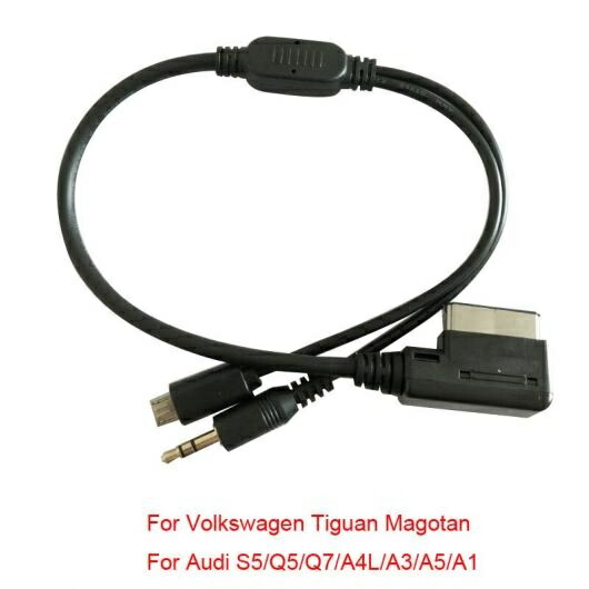 オーディオ ミュージック AMI/MDI/mmI インターフェース 3.5mm オス マイクロ USB AUX ケーブル 適用: アウディ/AUDI フォルクスワーゲン/VOLKSWAGEN ワイヤー アダプタ AL-LL-8529 AL Car parts