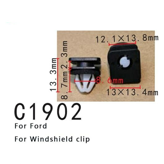 バックル シールド クリップ 適用: フォード/FORD オート パネル クランプ 100ピース AL-MM-0621 AL Interior parts cars｜オートパーツエージェンシー