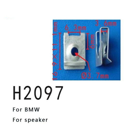 自動車 ファスナー＆クリップ 適用: BMW スピーカー クリップ 20ピース AL-MM-0716 AL Interior parts for cars