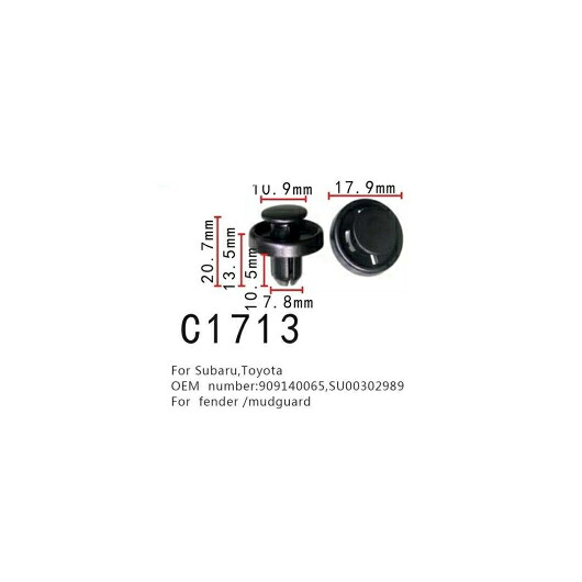 フェンダー プラグ 適用: スバル トヨタ 909140065 SU00302989 マッドガード ポジショニング ファスナー 20ピース AL-MM-0927 AL Interior parts for cars