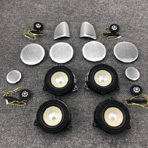 ツイーター カバー 適用: BMW F15 F16 X5 X6 スピーカー ツイーター カバー シルバー スピーカー カバー トリム アルミニウム スピーカー セット 2 F15・F16 AL-MM-2095 AL Interior parts for cars