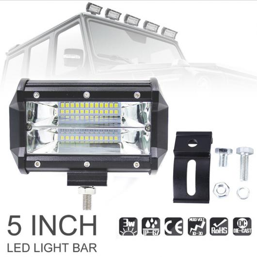 5インチ 72W LED ワーク ライト バー トラック オフロード ドライビング フォグランプ 適用: SUV ボート ATV 4X4 4WD トレーラー ワゴン ピックアップ 2ピース AL-MM-2110 AL Car light