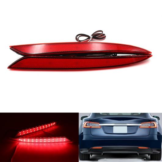 オート LED リア バンパー リフレクター ライト レッド ドライビング ブレーキ ストップ フォグランプ 適用: テスラ/TESLA モデル S 2012 + AL-MM-2124 AL Car parts