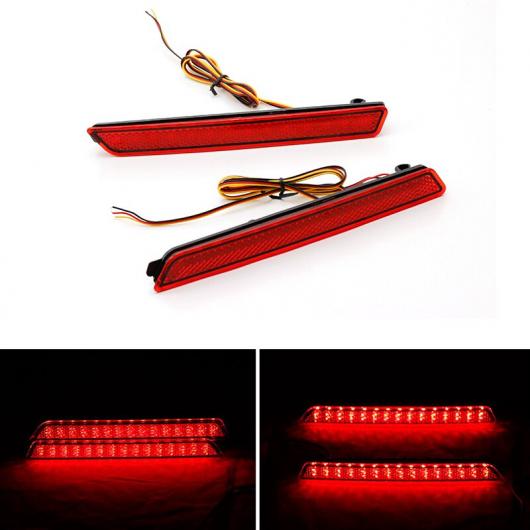 2ピース LED リア バンパー リフレクター ライト レッド ドライビング ブレーキ フォグ トリム モールディング テール ランプ 適用: MAZDA3 2004-2009 AL-MM-2181 AL Car light