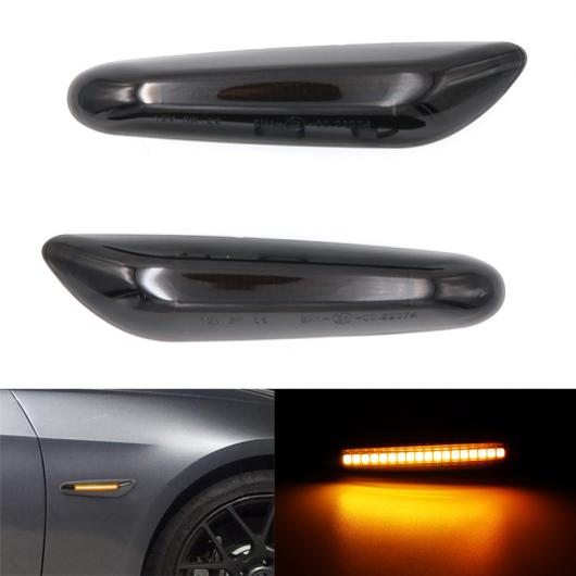 2ピース E46 E36 E90 E91 E60 E61 E81 E82 スモーク アンバー LED サイド マーカー ライト 適用: BMW E87 E88 E92 E93 X1 E84 X3 E83 X5 E53 AL-MM-2217 AL Car light