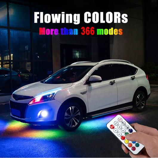 LED フロー RGB アンダーグロー アンダーボディ IP68 防水 チューブ アンダーボディ システム リモート コントロール ネオン ランプ 90×2-120×2・60×2-150×2 AL-MM-2278 AL Car light|オートパーツエージェンシー