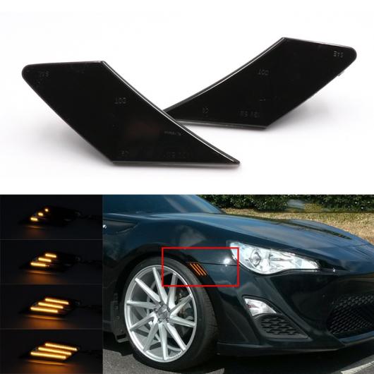 2ピース LED アンバー ダイナミック フロー ウインカー サイド マーカー ライト 適用: サイオン/SCION FR-S スバル BRZ トヨタ FT86 AL-MM-2314 AL Car light