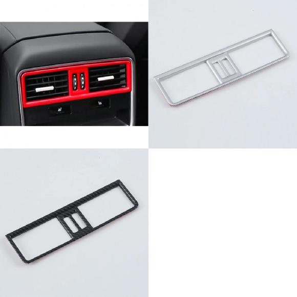 適用: ポルシェ/PORSCHE カイエン 2018 2019 2020 リアシート エアコン 吹き出し口 保護 トリム カバー ステッカー アクセサリー レッド～カーボン調 AL-MM-2510 AL Interior parts for cars