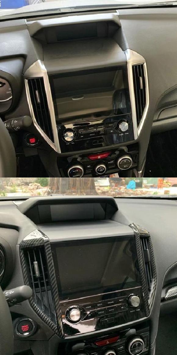 適用: スバル フォレスター SK 2018 2019 2020 ABS マット ダッシュボード ミドル 通気口 カバー トリム インテリア アクセサリー マットシルバー・カーボン調 AL-MM-2531 AL Interior parts for cars