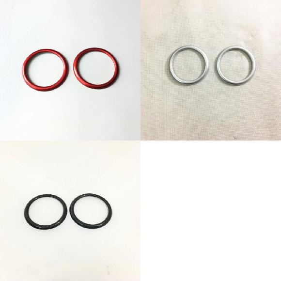 適用: マツダ CX-3 CX3 2015-2018 2019 2020 ABS クローム インテリア ダッシュボード ラウドスピーカー リング カバー 2ピース レッド～カーボン調 AL-MM-2795 AL Interior parts for cars