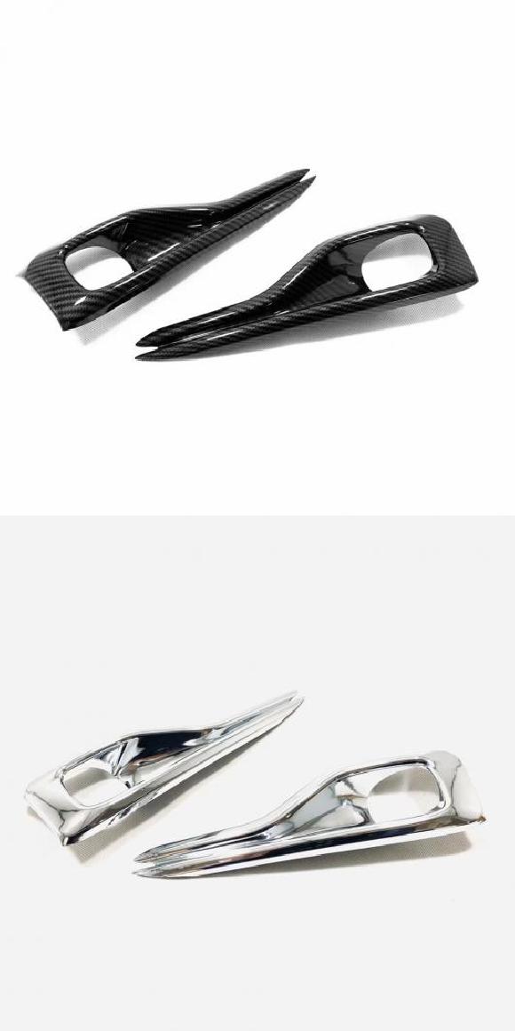 適用: フォード/FORD フォーカス ST-ライン 2019 2020 クローム フロント フォグライト ランプ フォグライト 保護 カバー トリム フレーム エクステリア アクセサリー カーボン・クロム AL-MM-2882 AL Exterior parts cars｜オートパーツエージェンシー