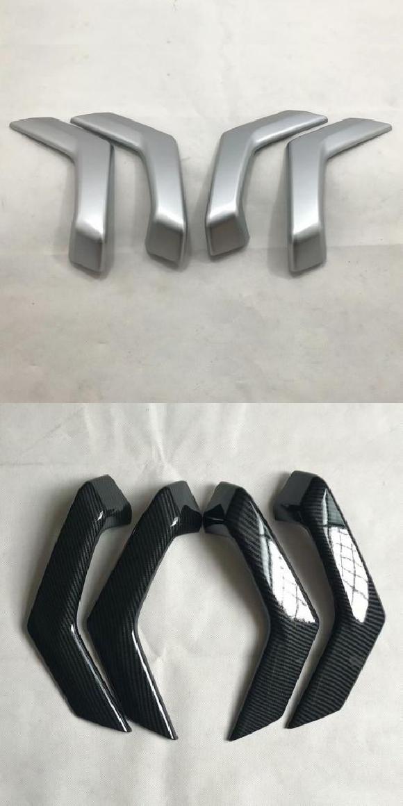 適用: VW フォルクスワーゲン/VOLKSWAGEN T-ROC TROC 2017 2018 2019 2020 カーボンファイバー インテリア ドア ハンドル カバー トリム ドア ボウル ステッカー 装飾 マットシルバー・カーボン調 AL-MM-3313 AL Interior parts for cars