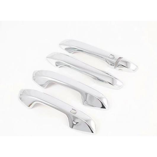適用: 起亜 セラトー K3 セルトス 2019 2020 カーボンファイバー クローム サイド ドア ハンドル カバー トリム モールディング キャッチ オーバーレイ ステッカー クローム 2ホール AL-MM-3415 AL Exterior parts for cars