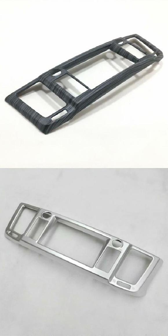 適用: トヨタ RAV4 RAV 4 2016 2017 2018 ABS マット エアコン ミドル セントラル 吹き出し口 通気口 モールディング トリム グレー・マットシルバー AL-MM-3459 AL Interior parts for cars