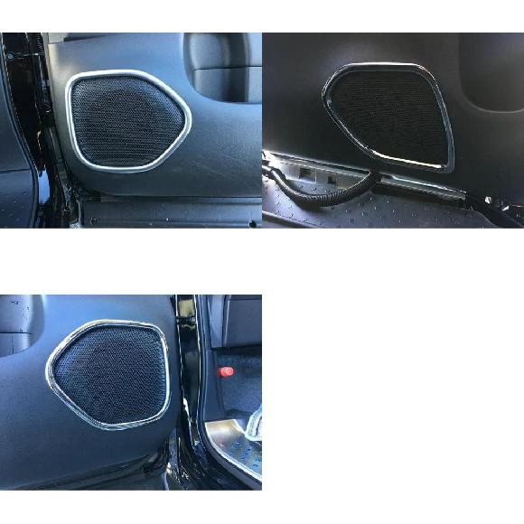 適用: 日産 セレナ C27 2016 2017 2018 2019 クローム ドア ラウドスピーカー サウンド クローム スピーカー カバー トリム フレーム ステッカー インテリア マットシルバー～クローム AL-MM-3710 AL Interior parts for cars 13,603円