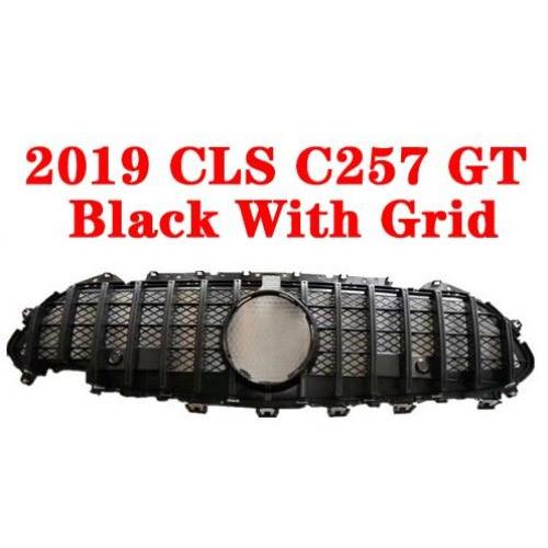 適用: メルセデス・ベンツ CLS クラス C257 2019-2020 ミドル グリル GT ABS プラスチック シルバー ブラック フロント バンパー センター グリル スタイル 4 AL-MM-4187 AL Exterior parts for cars 62,711円