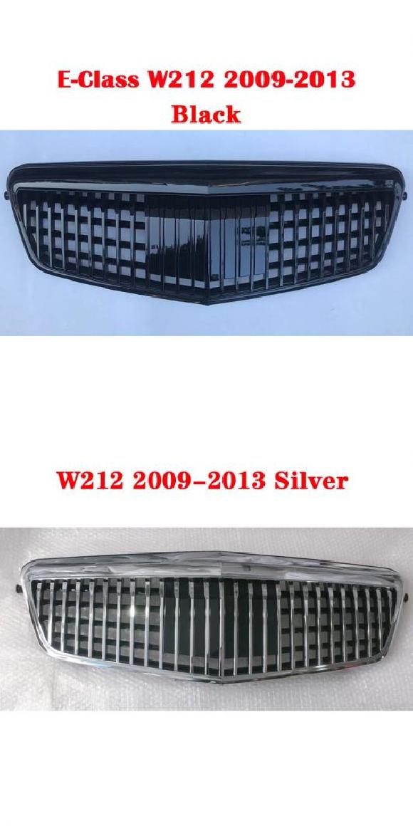 ミドル グリル シルバー ブラック フロント バンパー センター グリル 適用: メルセデス・ベンツ Eクラス W212 2009-2013 マイバッハ/MAYBACH ブラック・シルバー AL-MM-4419 AL Exterior parts for cars