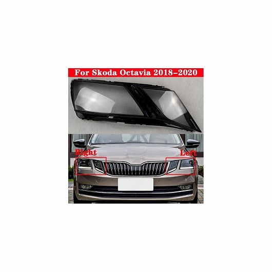 適用: シュコダ オクタヴィア 2018-2020 フロント ヘッドライト カバー オート ヘッドランプ ランプシェード ランプカバー ヘッド ランプ ライト カバー ガラス レンズ シェル 左・右 AL-MM-4356 AL Car light