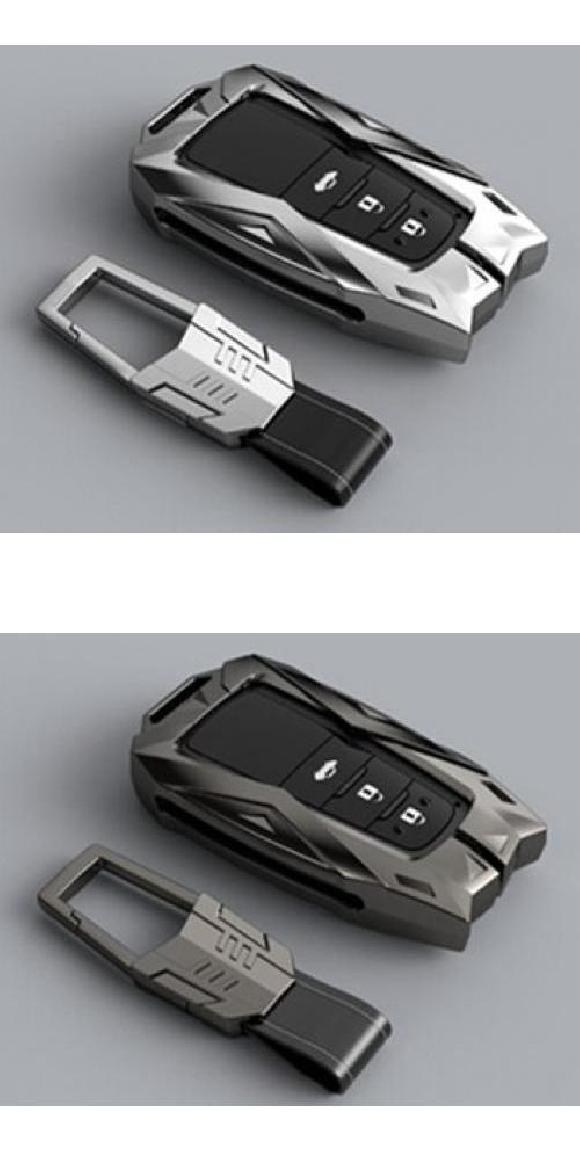 キー シェル スマート リモート キーケース カバー フォブ ホルダー 適用: トヨタ CHR ランドクルーザー 200 RAV4 2018 2019 2020 タイプ1 シルバー・タイプ1 ブラック AL-MM-4539 AL Interior parts for cars