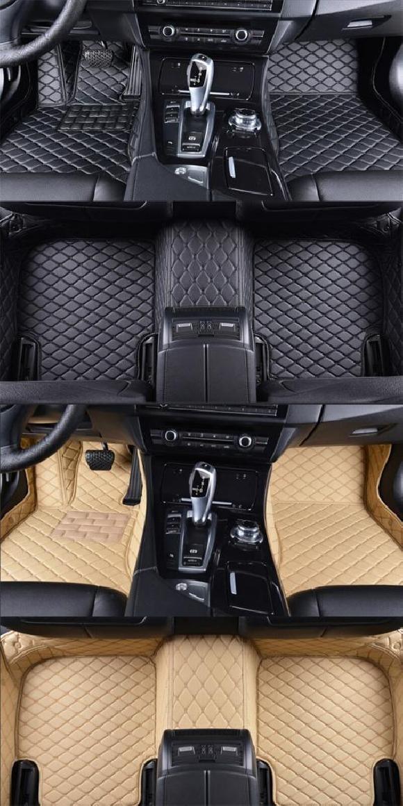 フロアマット フロント & リア フロアマット 適用: トヨタ プラド FJ120 2003-2009 ブラック ホワイト ライン・ベージュ AL-MM-4755 AL Interior parts for cars